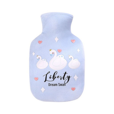 Χαριτωμένο μπουκάλι ζεστού νερού, παραμένει ζεστό τον χειμώνα Φορητό και επαναχρησιμοποιούμενο προστατευτικό βελούδινο κάλυμμα, πλενόμενο και στεγανό