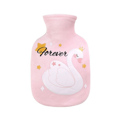 Χαριτωμένο μπουκάλι ζεστού νερού, παραμένει ζεστό τον χειμώνα Φορητό και επαναχρησιμοποιούμενο προστατευτικό βελούδινο κάλυμμα, πλενόμενο και στεγανό