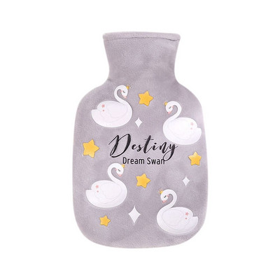 Χαριτωμένο μπουκάλι ζεστού νερού, παραμένει ζεστό τον χειμώνα Φορητό και επαναχρησιμοποιούμενο προστατευτικό βελούδινο κάλυμμα, πλενόμενο και στεγανό