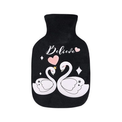 Χαριτωμένο μπουκάλι ζεστού νερού, παραμένει ζεστό τον χειμώνα Φορητό και επαναχρησιμοποιούμενο προστατευτικό βελούδινο κάλυμμα, πλενόμενο και στεγανό