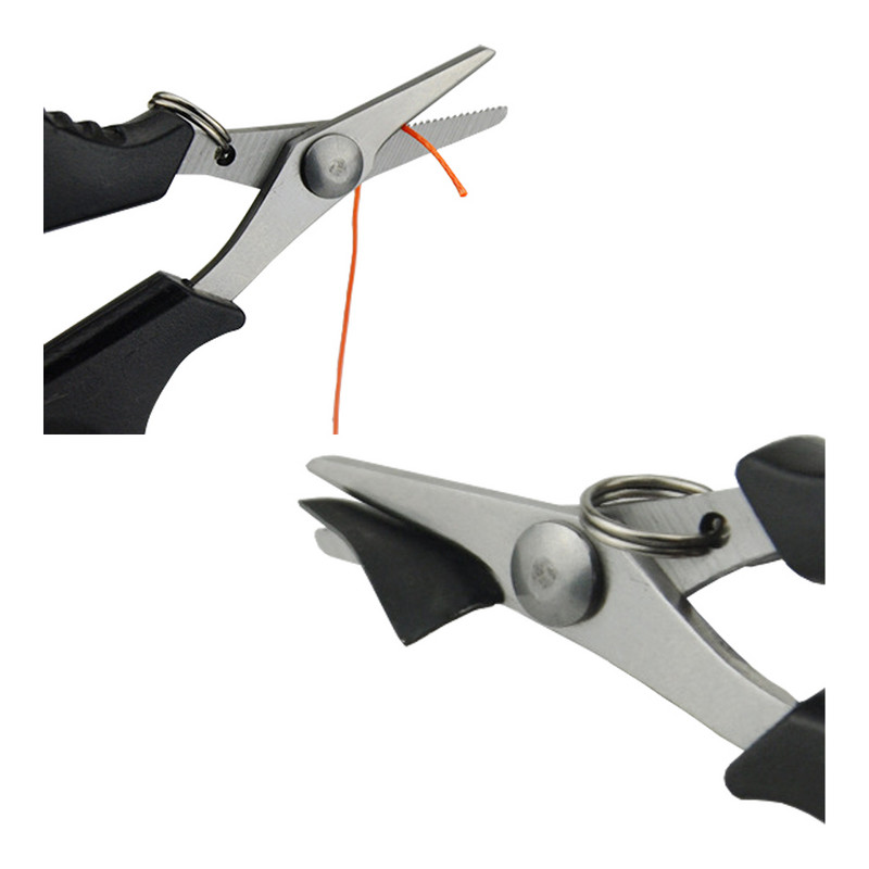 1 tk titaankattega roostevabast terasest kalakäärid õngenööri käärid Mini Short Serrated Scissors kalastustarbed