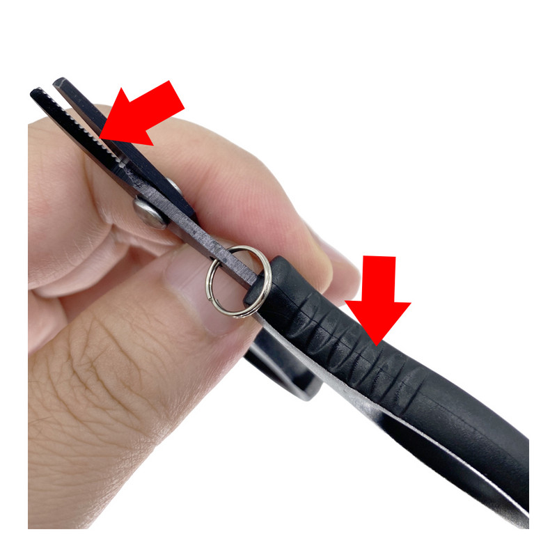 1 tk titaankattega roostevabast terasest kalakäärid õngenööri käärid Mini Short Serrated Scissors kalastustarbed