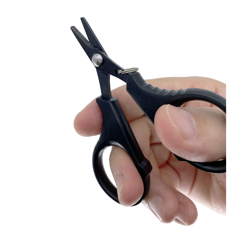 1 tk titaankattega roostevabast terasest kalakäärid õngenööri käärid Mini Short Serrated Scissors kalastustarbed