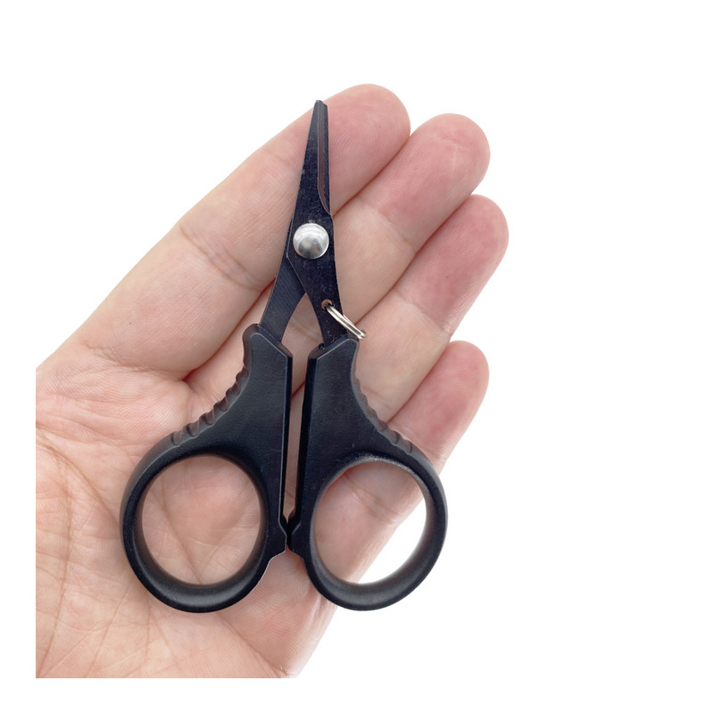 1 tk titaankattega roostevabast terasest kalakäärid õngenööri käärid Mini Short Serrated Scissors kalastustarbed