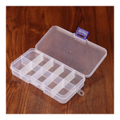 10 rekeszes levehető átlátszó tároló doboz horgászfelszerelés tároló doboz 10 rekeszes levehető befejező doboz