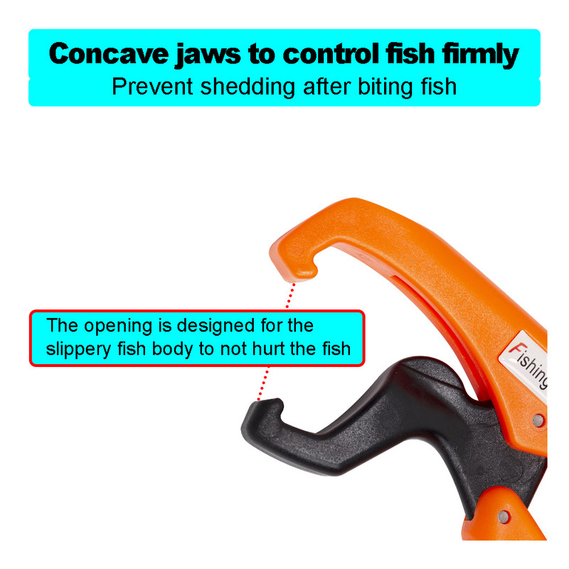 Žuvies lūpų griebtuvas, 16/24,5 cm, ešerinis upėtakis ABS žvejybos replės, plūduriuojantis valdiklis žvejybos įrankių reikmenys, plastikiniai 7 spalvos