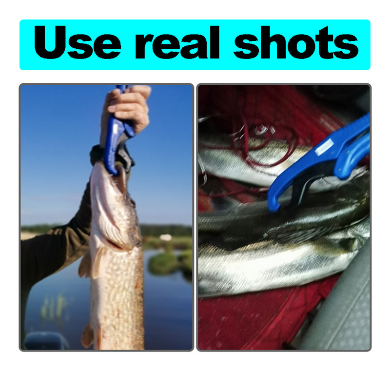 Žuvies lūpų griebtuvas, 16/24,5 cm, ešerinis upėtakis ABS žvejybos replės, plūduriuojantis valdiklis žvejybos įrankių reikmenys, plastikiniai 7 spalvos