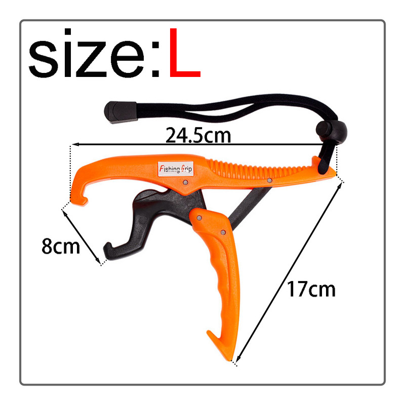 Žuvies lūpų griebtuvas, 16/24,5 cm, ešerinis upėtakis ABS žvejybos replės, plūduriuojantis valdiklis žvejybos įrankių reikmenys, plastikiniai 7 spalvos