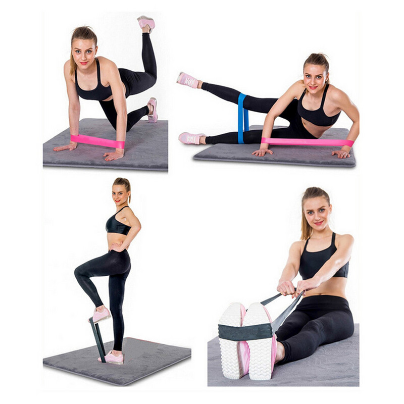 1PC Resistance Band Loop Jooga Pilates Kodu Jõusaal Fitness Treening Treening Treening Keha Pilates Jõutreening