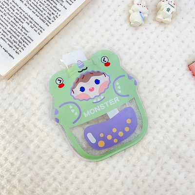 Animacinių filmų vandens įpurškimo karšto vandens maišelis Mielas skaidrus šilto vandens krepšys PVC nešiojamas mini mergaičių kišeninis rankų ir kojų šilto vandens krepšys