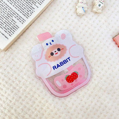 Animacinių filmų vandens įpurškimo karšto vandens maišelis Mielas skaidrus šilto vandens krepšys PVC nešiojamas mini mergaičių kišeninis rankų ir kojų šilto vandens krepšys