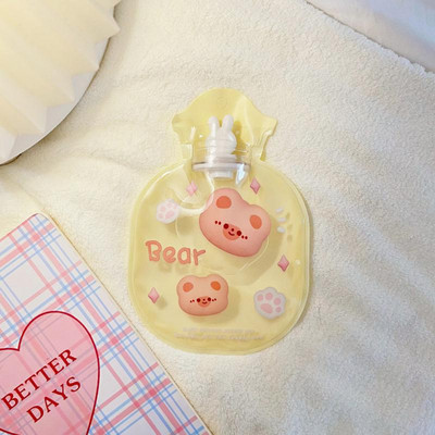 Animacinių filmų vandens įpurškimo karšto vandens maišelis Mielas skaidrus šilto vandens krepšys PVC nešiojamas mini mergaičių kišeninis rankų ir kojų šilto vandens krepšys