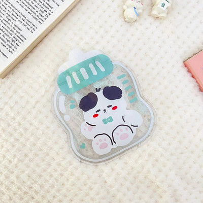 Animacinių filmų vandens įpurškimo karšto vandens maišelis Mielas skaidrus šilto vandens krepšys PVC nešiojamas mini mergaičių kišeninis rankų ir kojų šilto vandens krepšys