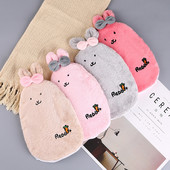 Animacinių filmų pliušinis šiltas rankų šildytuvas PVC stresą mažinantis skausmo terapijos karšto vandens butelio maišelis, nuimamas ir plaunamas žiemai.