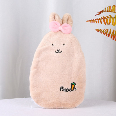 Animacinių filmų pliušinis šiltas rankų šildytuvas PVC stresą mažinantis skausmo terapijos karšto vandens butelio maišelis, nuimamas ir plaunamas žiemai.