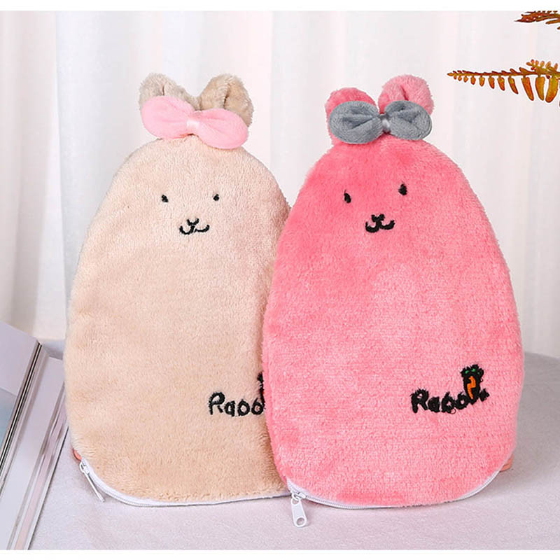 Animacinių filmų pliušinis šiltas rankų šildytuvas PVC stresą mažinantis skausmo terapijos karšto vandens butelio maišelis, nuimamas ir plaunamas žiemai.