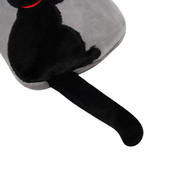 Χαριτωμένο θερμός γάτας 2023 με βελούδινο καπάκι 1L Κλασικό λαστιχένιο Thermos Μαλακό ζεστό κρύο νερό τσάντα για κράμπες Αυχένα Ανακούφιση από τον πόνο στους ώμους