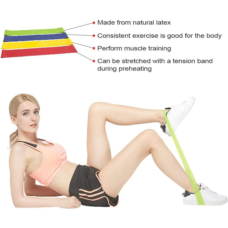 5 culori benzi de rezistență yoga banda de cauciuc antrenament pentru sală de acasă bucle de fitness latex în aer liber Crossfit Pilates echipament de antrenament sportiv