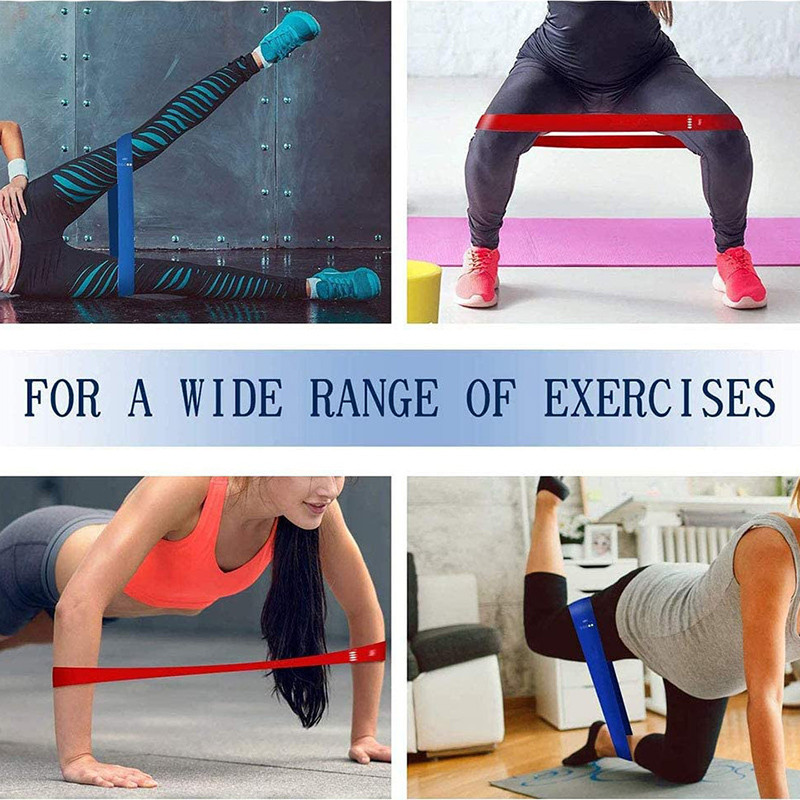 5 culori benzi de rezistență yoga banda de cauciuc antrenament pentru sală de acasă bucle de fitness latex în aer liber Crossfit Pilates echipament de antrenament sportiv