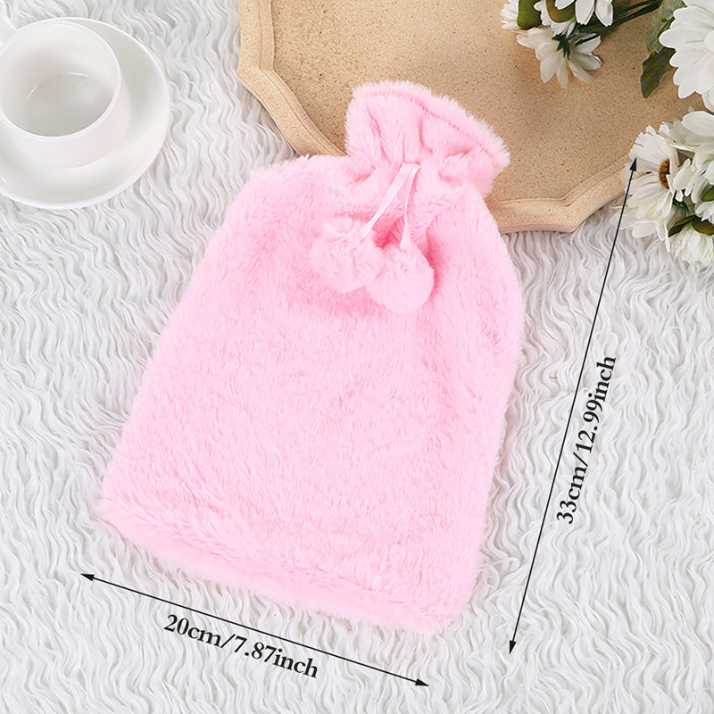 Nuimamas pliušinis dangtelis su 2 l karšto vandens buteliuko žieminiais rankų šildytuvais pėdoms šildyti