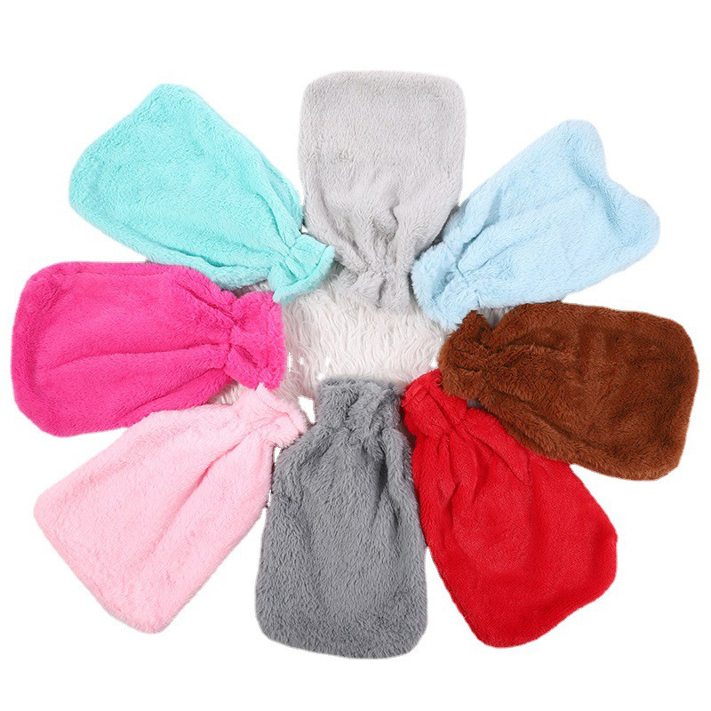 Nuimamas pliušinis dangtelis su 2 l karšto vandens buteliuko žieminiais rankų šildytuvais pėdoms šildyti