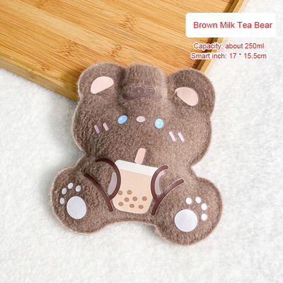 Armas plüüsis kuumaveekoti süstimine kuumaveepudeliga kaasaskantav multikas armas miniveepudel, lihtne ja vastupidav kuumaveekott