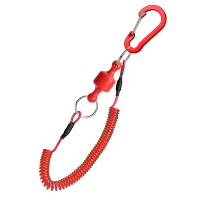 Tugev magnetklambriga võrguriiul kalapüügiriistadega, 1,5 m püügispiraaliga nööriga konksu pannal kärbsepüügiks