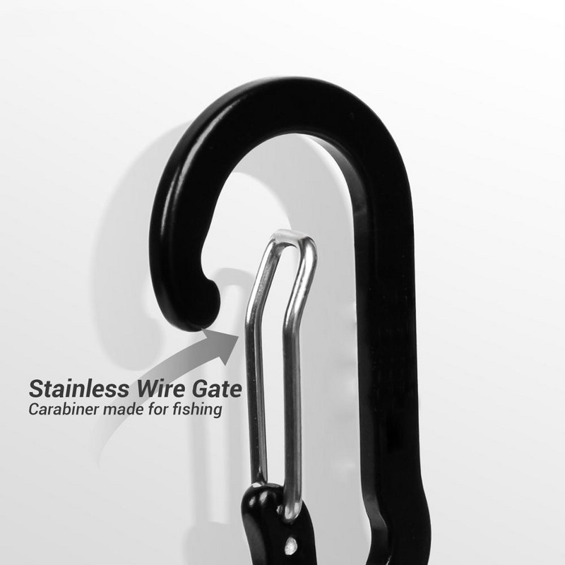 Tugev magnetklambriga võrguriiul kalapüügiriistadega, 1,5 m püügispiraaliga nööriga konksu pannal kärbsepüügiks