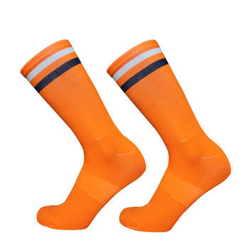 Нова марка Чорапи за шосейни велосипеди на открито Мъжки Дамски чорапи за колоездене Професионални състезателни чорапи Футболни чорапи Кръгли силиконови