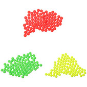 100 buc/sac SML Plutitoare de pescuit din spumă, mărgele cu bile, plutitoare de pescuit EPS, fasole, material de tachelaj, accesorii pentru pescuit