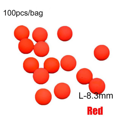 100 buc/sac SML Plutitoare de pescuit din spumă, mărgele cu bile, plutitoare de pescuit EPS, fasole, material de tachelaj, accesorii pentru pescuit