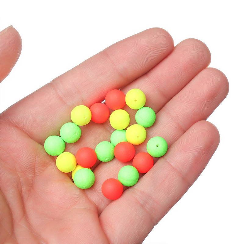 100 buc/sac SML Plutitoare de pescuit din spumă, mărgele cu bile, plutitoare de pescuit EPS, fasole, material de tachelaj, accesorii pentru pescuit