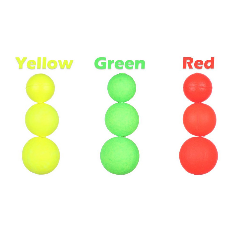 100 buc/sac SML Plutitoare de pescuit din spumă, mărgele cu bile, plutitoare de pescuit EPS, fasole, material de tachelaj, accesorii pentru pescuit