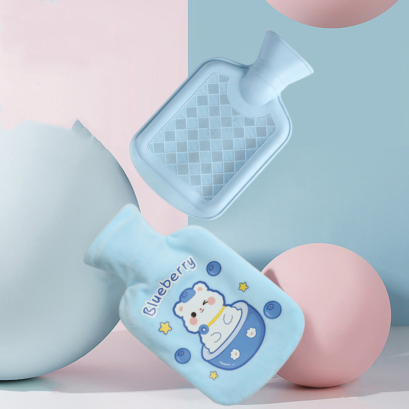 Animacinių filmų gyvūnai karšto vandens butelis Daugkartinis žiemos šilto vandens injekcinis maišelis Nešiojamas pliušinis rankų šildytuvas kūno šildymui