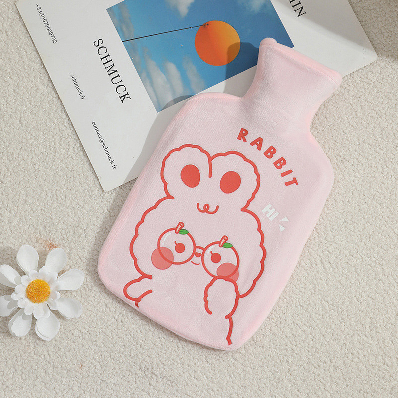 Animacinių filmų gyvūnai karšto vandens butelis Daugkartinis žiemos šilto vandens injekcinis maišelis Nešiojamas pliušinis rankų šildytuvas kūno šildymui