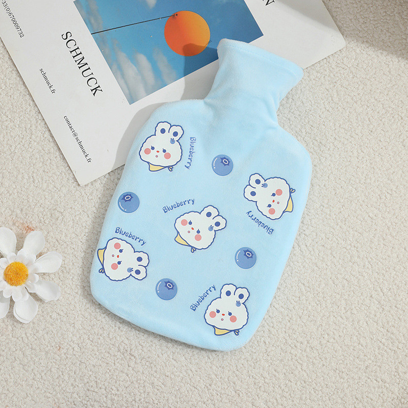 Animacinių filmų gyvūnai karšto vandens butelis Daugkartinis žiemos šilto vandens injekcinis maišelis Nešiojamas pliušinis rankų šildytuvas kūno šildymui