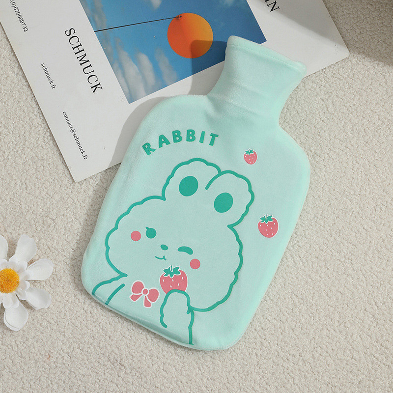 Animacinių filmų gyvūnai karšto vandens butelis Daugkartinis žiemos šilto vandens injekcinis maišelis Nešiojamas pliušinis rankų šildytuvas kūno šildymui