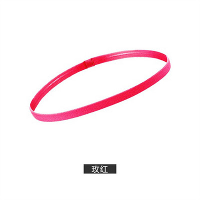 1 vnt. Paprasta Unisex sportinė plaukų juosta, neslystanti silikoninė juostelė, prakaito kreivė Elastinės galvos juostos Jogos bėgimo fitneso plaukų priedai