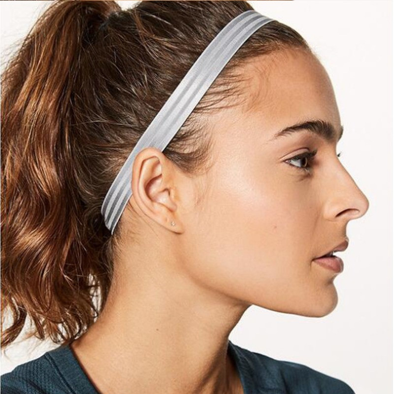 1 vnt. Moteriškos sportinės juostelės Futbolas Joga Grynos plaukų juostelės Neslystančios elastinės gumos plonos sportinės galvos juostos Vyriški plaukų priedai Galvos apvyniojimas