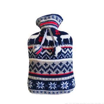 Λούτρινο κάλυμμα τσάντας ζεστού νερού Pompom ψεύτικη γούνα Ζεστή χριστουγεννιάτικη θήκη Χειμερινού μπουκαλάκια ζεστού νερού Κάλυμμα πίσω λαιμού Μέση κρεβάτι χεριών Ζεστή χριστουγεννιάτικη θήκη