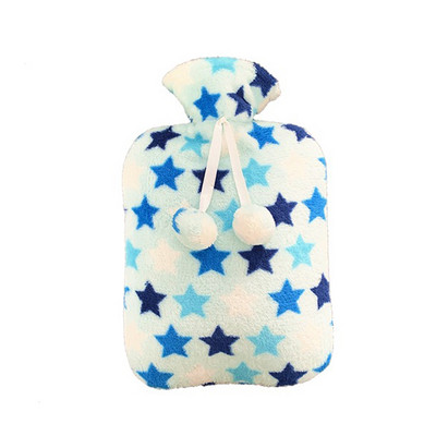 Плюшена калъфка за чанта с топла вода Помпон Изкуствена козина Топличка за ръце Зимна калъфка за бутилки с гореща вода Задната врата на талията Легло за ръцете Топъл калъф за Коледа