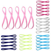 5tk Candy Color Naised Mehed Jooga Juuksepaelad Sport Peapael Tüdrukud Sport Libisemisvastane Elastne Kummist Higipael Jalgpall Jooksmine