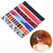 Jogos prakaito juosta bėgimui lauke, fitneso plati galvos juosta neslystanti elastinga prakaito juosta Gym sportinė galvos juosta su juostele spausdinta galvos apdangalai