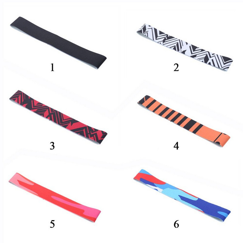 Jogos prakaito juosta bėgimui lauke, fitneso plati galvos juosta neslystanti elastinga prakaito juosta Gym sportinė galvos juosta su juostele spausdinta galvos apdangalai