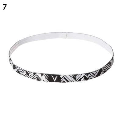 Lauko treniruoklių salės neslystančios juostelės spausdintos bėgimo galvos apdangalai Fitneso galvos juosta Jogos prakaito juosta Sportinė plaukų juosta