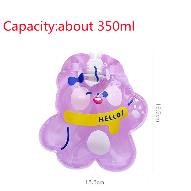 Mieli mini karšto vandens buteliai, skaidrūs nešiojami animaciniai filmai, užpildyti vandeniu, žieminiai rankų šildymo vandens maišeliai, PVC varžtiniai šildymo reikmenys