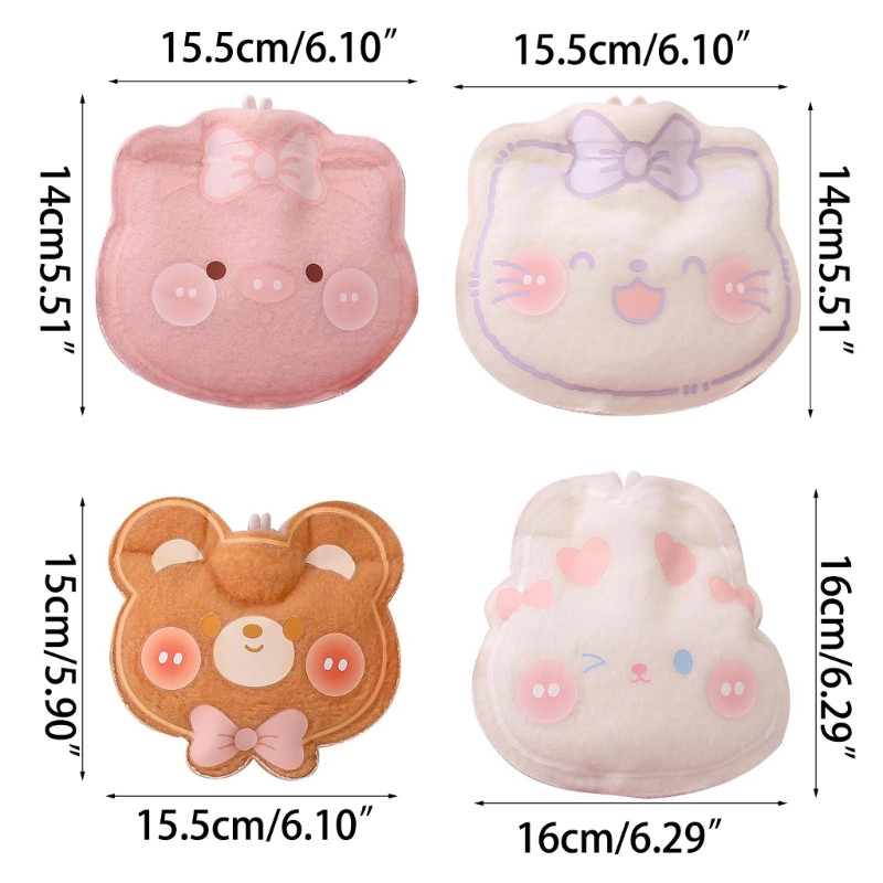 Χαριτωμένο Cartoon Animal Ζεστό Νερό Σφραγισμένο Θήκη Ένεσης Νερού για Χέρια Χέρια Πόδια Κρεβάτι Κρεβάτι Ζεστό Προμήθειες Δώρο Φίλων