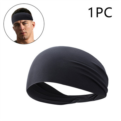 1 vnt. prakaito juostelė vyrams Moteriškos elastinės sportinės plaukų juostos galvos juostos jogos galvos juostos galvos apdangalai galvos apdangalai Sportiniai treniruočių plaukų priedai