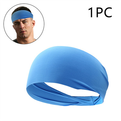 1 vnt. prakaito juostelė vyrams Moteriškos elastinės sportinės plaukų juostos galvos juostos jogos galvos juostos galvos apdangalai galvos apdangalai Sportiniai treniruočių plaukų priedai
