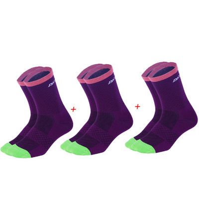 3 poros pakuotėje dviračių kojinės vyriškos, moteriškos lauke kvėpuojančios nailoninės dviračio kojinės bėgimui važiavimo dviračiu kompresinės kojinės iki kelių